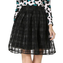 Load image into Gallery viewer, USA SIZE Women&#39;s Skirt Pleated Mesh Skirt Fluffy Plaid Organza Skirt