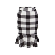 Load image into Gallery viewer, USA SIZE Sexy bag hip skirt bottoming Slim lotus leaf fishtail skirt Printed skirt