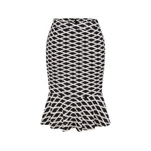 Load image into Gallery viewer, USA SIZE Sexy bag hip skirt bottoming Slim lotus leaf fishtail skirt Printed skirt